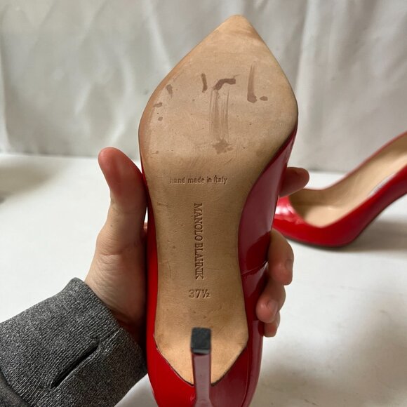 Manolo Blahnik Patent Leather Pumps - Picture 9 of 10